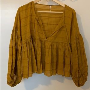 Free People NWOT Babydoll Blouse